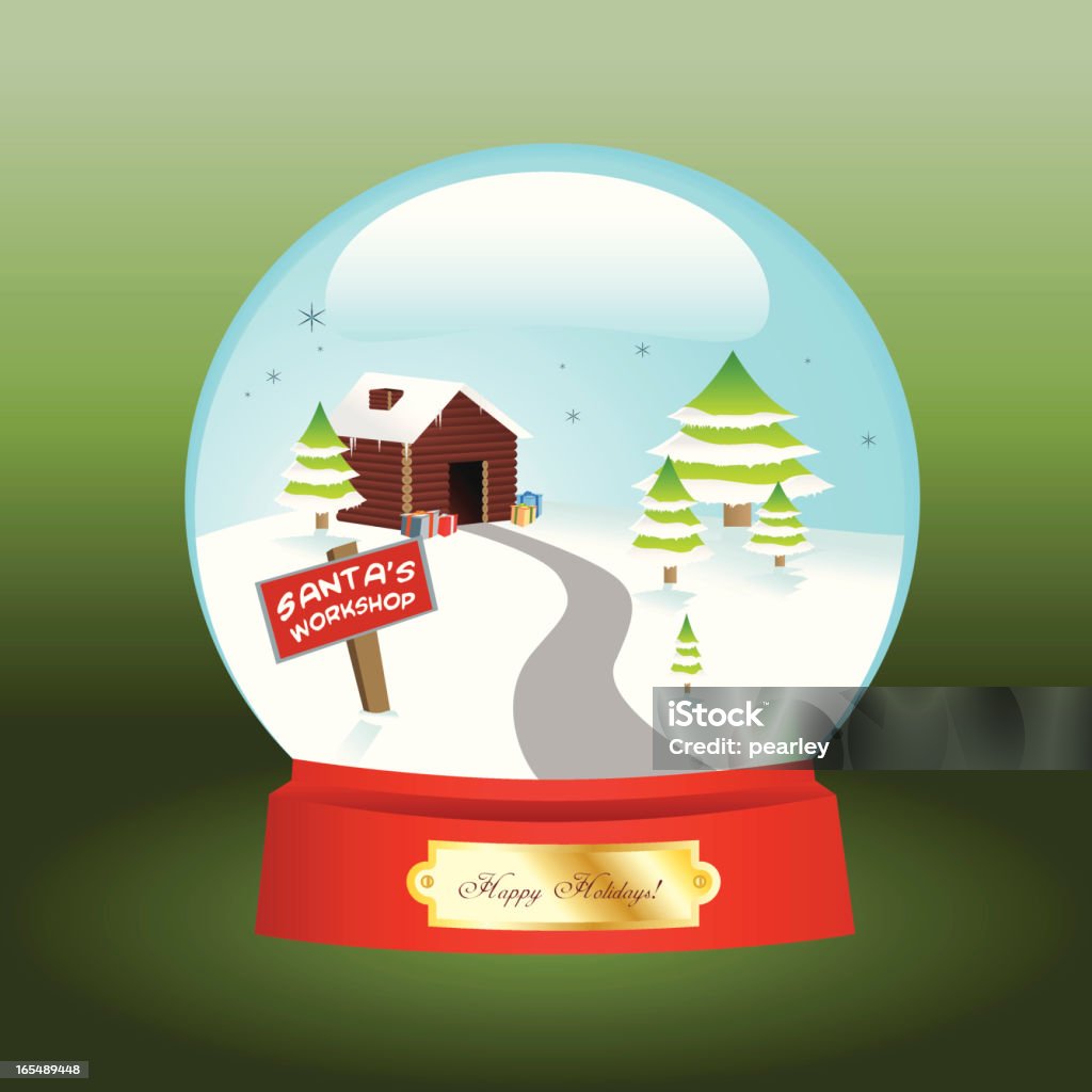 Natal Snowglobe - Vetor de Oficina de trabalho royalty-free