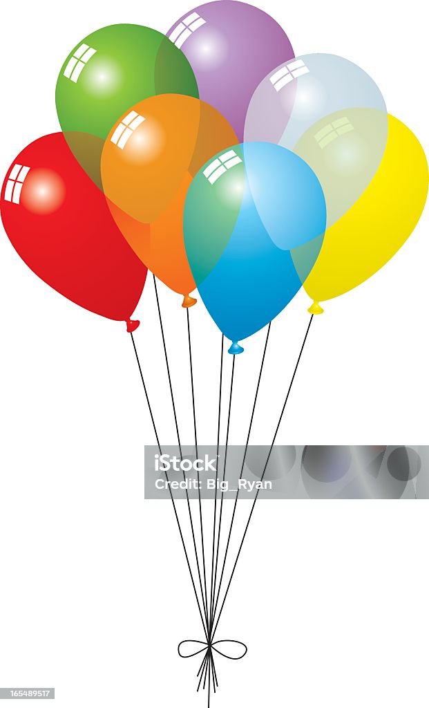 Balões de arco-íris - Vetor de Balão - Decoração royalty-free