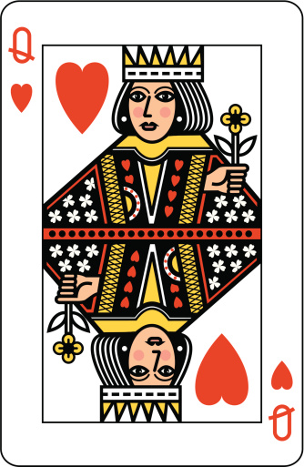Queen of Hearts playing card.