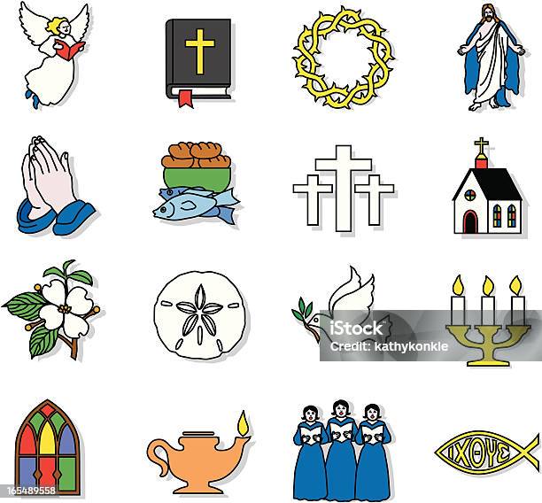 Religion Stock Illustration - Download Image Now - Stained Glass, Church, Icon Symbol