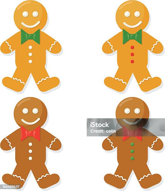 Gingerbread Mężczyzn - Stockowe grafiki wektorowe i więcej obrazów Boże Narodzenie - Boże Narodzenie, Piernikowy ludzik, Przyjaźń