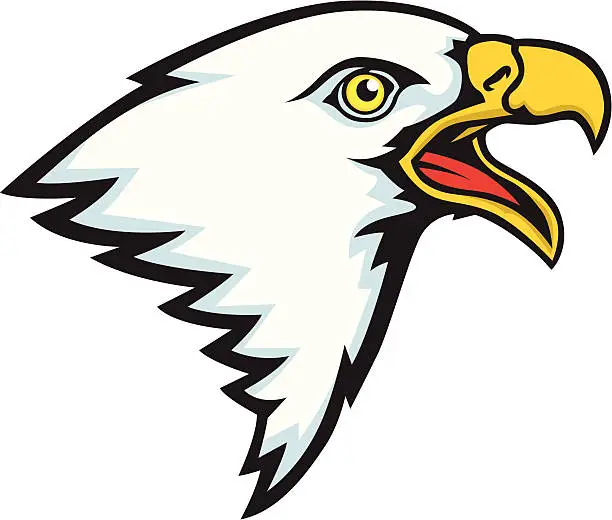 Vector illustration of Screaming Eagle Mascot