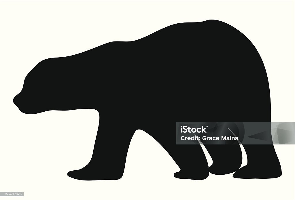 Oso de VECTOR silueta - arte vectorial de Oso polar libre de derechos