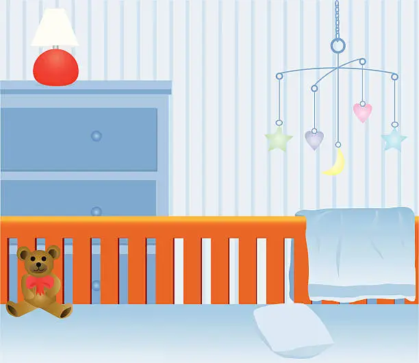 Vector illustration of Baby Boy Nursery