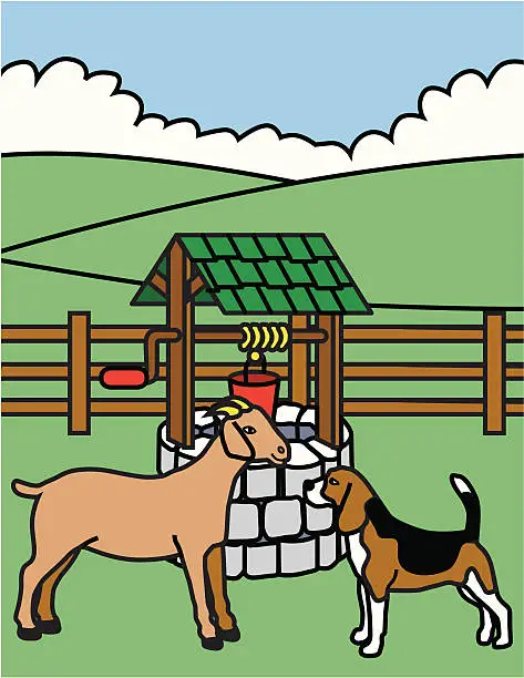 Vector illustration of barnyard friends
