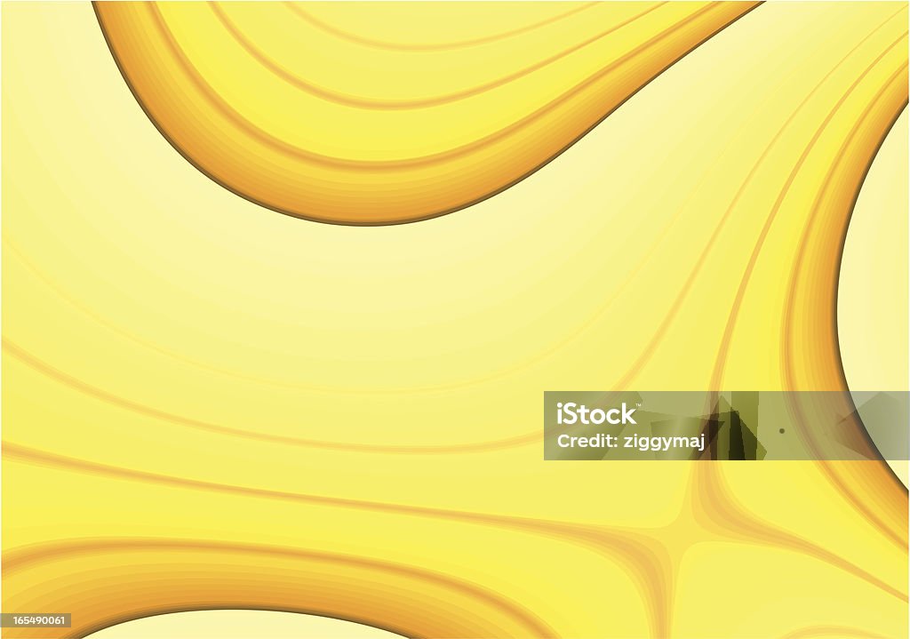 Abstrato ondas amarelo - Royalty-free Abstrato arte vetorial