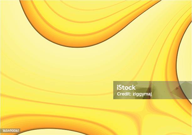 Abstrato Ondas Amarelo - Arte vetorial de stock e mais imagens de Abstrato - Abstrato, Amarelo, Assunto