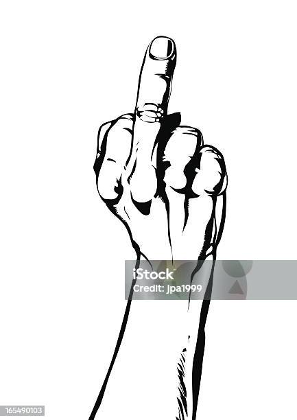 International Finger Sign Stock Illustration - Download Image Now - Obscene Gesture, Anger, Attitude