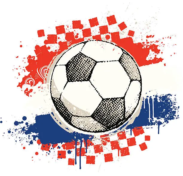 Vector illustration of Croatian Football
