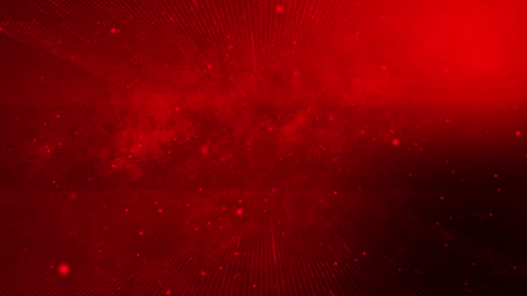 Computer Made Digital Red Tunnel Journey through Space