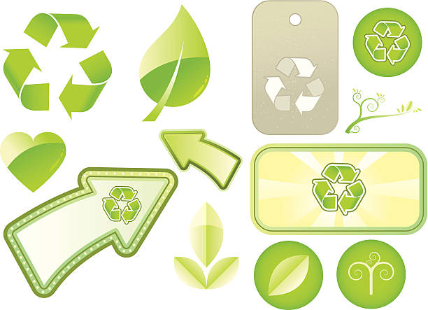 Recycling Design-Elemente – Vektorgrafik