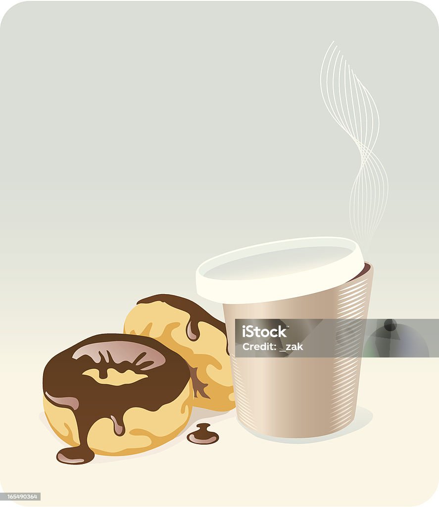 Kaffee und donuts - Lizenzfrei Kakao - Heißes Getränk Vektorgrafik