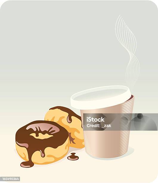 Kaffee Und Donuts Stock Vektor Art und mehr Bilder von Kakao - Heißes Getränk - Kakao - Heißes Getränk, Kontinentales Frühstück, Krapfen und Doughnuts