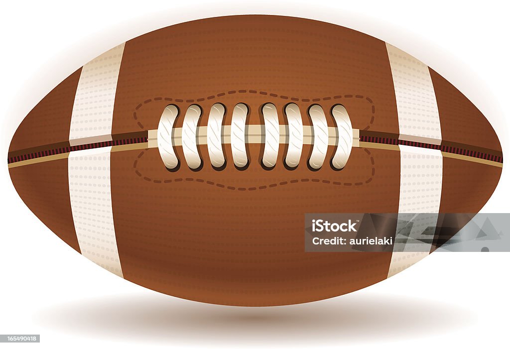 Ballon de Football américain isolé sur Withe - clipart vectoriel de Football américain libre de droits
