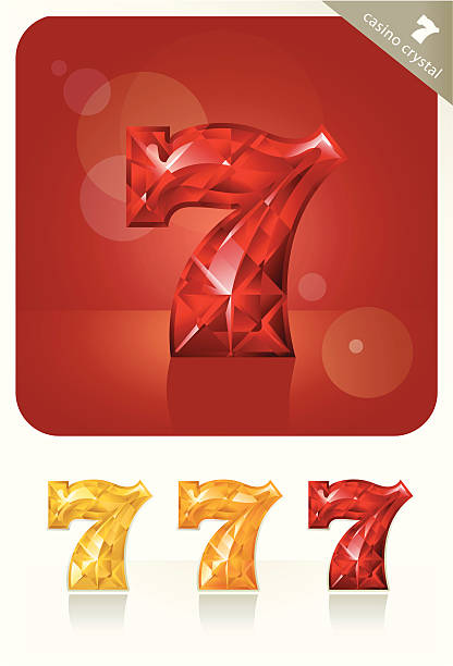 Casino Crystal (lucky 7) vector art illustration