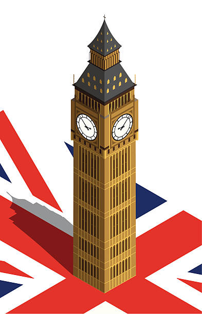 london-uhrturm - big ben london england tower clock tower stock-grafiken, -clipart, -cartoons und -symbole