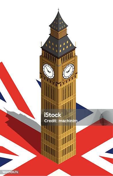 Londra Torre Dellorologio - Immagini vettoriali stock e altre immagini di Orologio - Orologio, Bandiera del Regno Unito, Big Ben