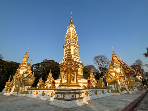 Wat Phra That Marukkha Nakorn Temple is the most famous landmark in Nakhon Phanom, Thailand