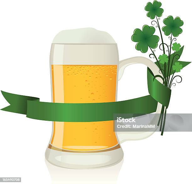St Patricks Day Mug Beer Stock Illustration - Download Image Now - Alcohol - Drink, Beer - Alcohol, Beer Glass