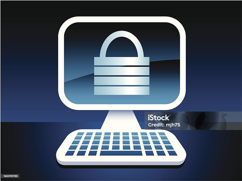 Internet Security - arte vettoriale royalty-free di Attrezzatura informatica