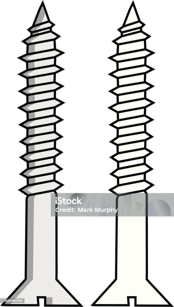 Bricolage vis & couleur de contour - clipart vectoriel de Acier libre de droits