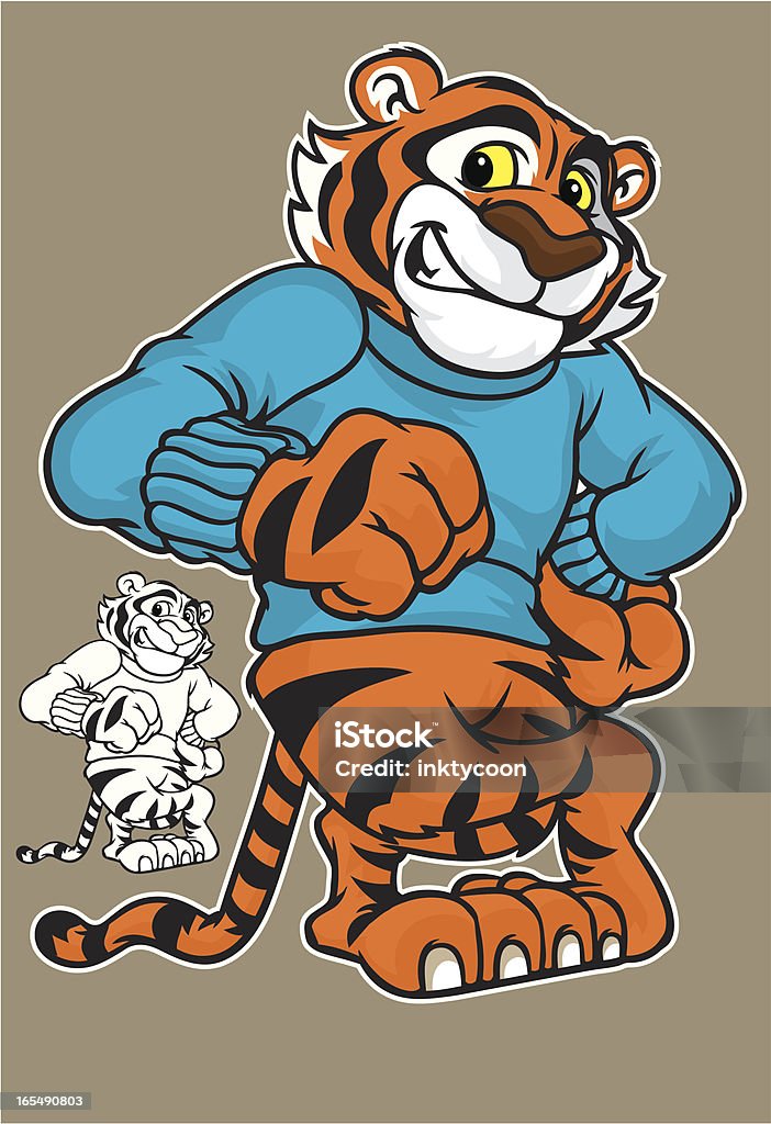 Cachorro de tigre niños - arte vectorial de Animal libre de derechos