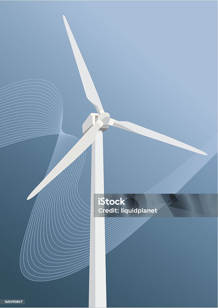 Windmill_greenwave_4 - clipart vectoriel de Éolienne libre de droits