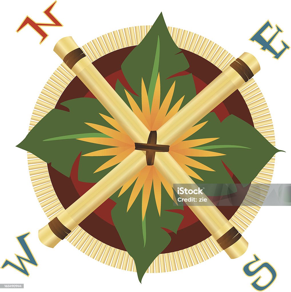 Nature Compass Design Compassnature Stock Illustration - Download Image Now - Circle, Cut Out ...