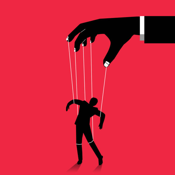 istock Dictator control or manipulator concept, boss puppet abuse manipulations, manipulative person, employer domination exploitation authority manipulator 1654909789