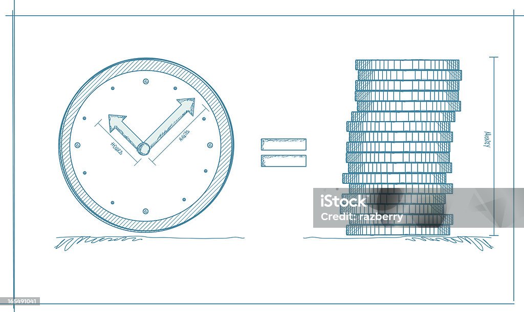 Время-деньги - Векторная графика Валюта роялти-фри