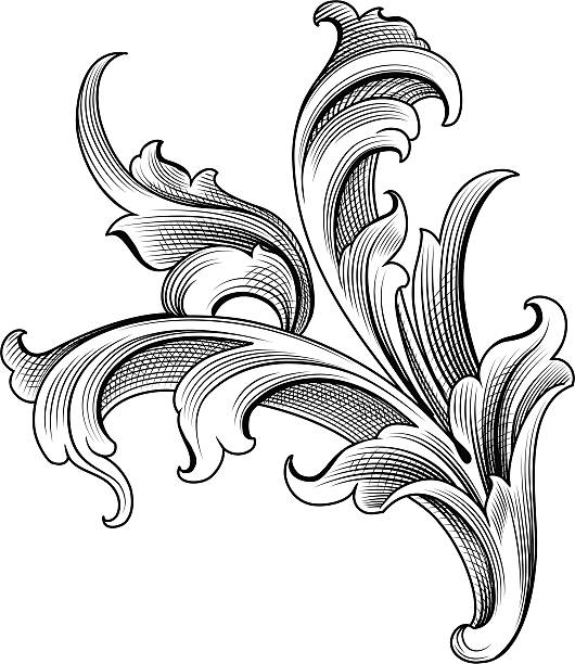 Baroque Ornament Designed by a hand engraver to be identical to the cuts made in metal. Carefully drawn and highly detailed. Many design possibilities such as page corners, accents, or mirror for a symmetrical header or frame. Change colors easily with the enclosed AI and EPS files. Also includes hi-res JPG. gothic designs clip art stock illustrations