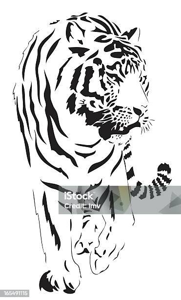 Tigre Del Bengala Illustrazione - Immagini vettoriali stock e altre immagini di Tigre - Tigre, Illustrazione, Camminare