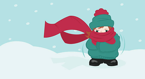 Freezing vector art illustration