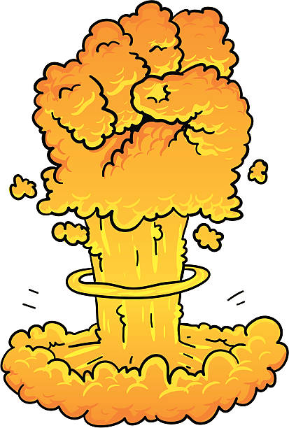 компостер бомба - mushroom cloud hydrogen bomb atomic bomb testing bomb stock illustrations