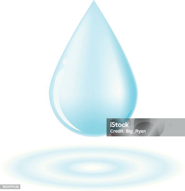 Gotas De Chuva - Arte vetorial de stock e mais imagens de Azul - Azul, Chuva, Conservação da água
