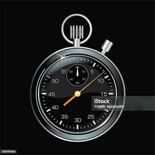 Contemporary Analog Stopwatch Stock Illustration - Download Image Now - Accuracy, Control, Illustration