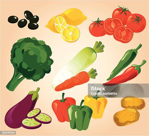 야채 컬레션 0명에 대한 스톡 벡터 아트 및 기타 이미지 - 0명, 가지-채소, 건강한 생활방식