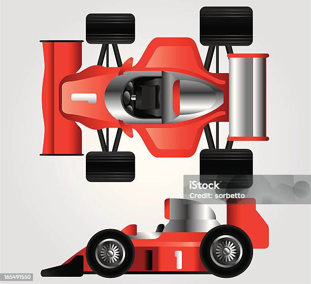 Czerwony Samochód Wyścigowego - Stockowe grafiki wektorowe i więcej obrazów Samochód wyścigowy - Samochód wyścigowy, Zabawka, Dowcip rysunkowy