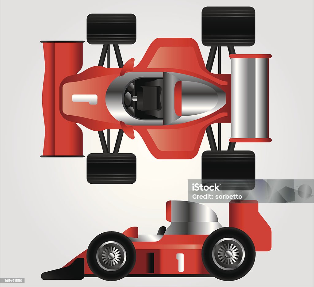 Red Race Car Cute red race car in top and side view. Also available in AI CS2, PDF and High res jpeg format. Racecar stock vector