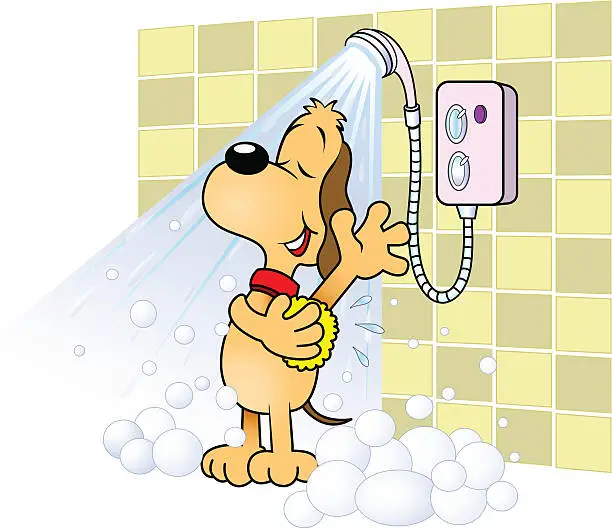 Vector illustration of Doggy Shower