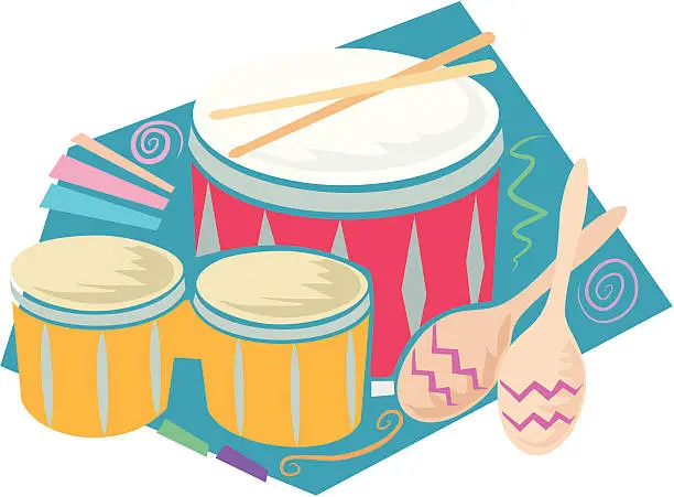 Vector illustration of Percussion Ensemble