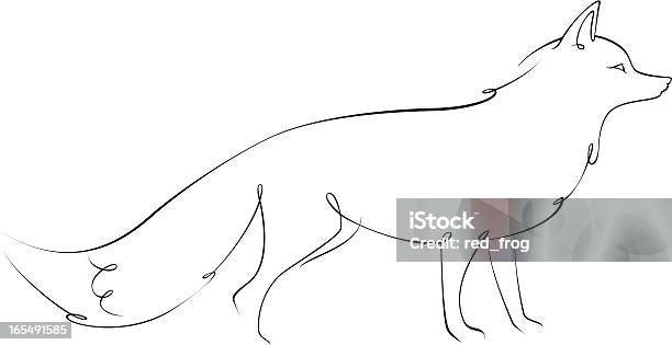 Fox Stock Vektor Art und mehr Bilder von Fuchs - Wildhund - Fuchs - Wildhund, Umrisslinie, Illustration