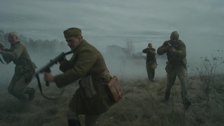 Soviet Soldiers Performing Offensive