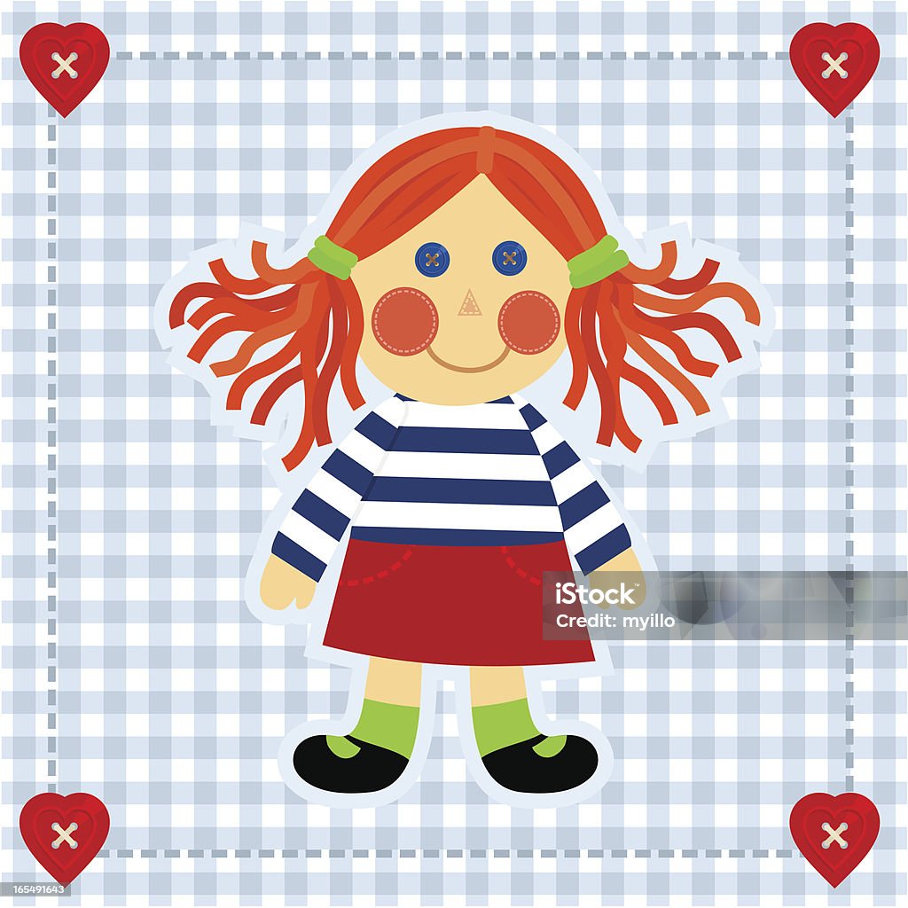 Ragdoll Ragdoll on seamless with bottons.(see some similar pictures clicking the images) Rag Doll - Toy stock vector