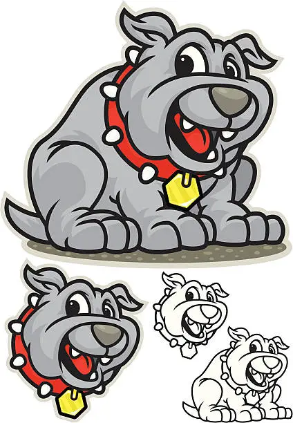 Vector illustration of Little Bulldog