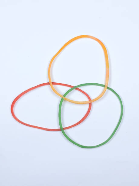 istock Rubber band or elastic band. Isolated on white background. Multicolor rubber money bands texture. 1654919238