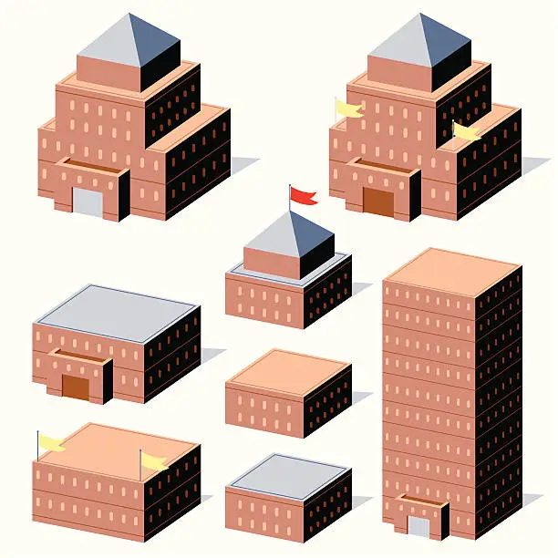 Vector illustration of Federal Buildings