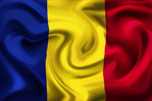 3d illustration of Romania flag