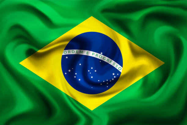 ilustração 3d, bandeira do brasil - brazilian flag brazil flag three dimensional shape - fotografias e filmes do acervo