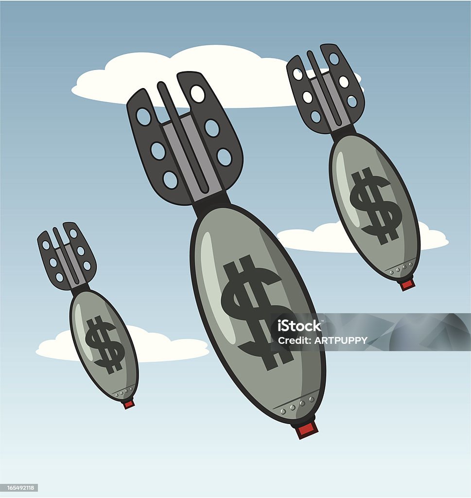 Dollar de Bombardement - clipart vectoriel de Affaires libre de droits